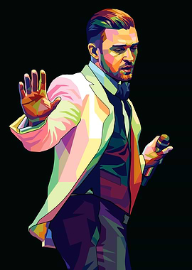 Justin Timberlake Pop Art Portrait