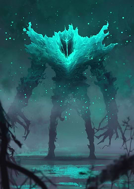 Mysterious Glowing Spirit Guardian