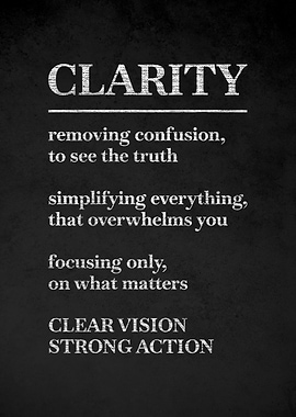 Clarity Motivational Poster