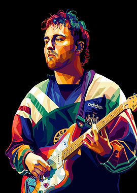 Sam Fender Pop Art Guitarist Portrait