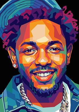 Kendrick Lamar Pop Art Portrait