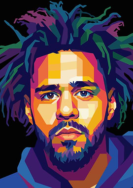 J. Cole Pop Art Portrait