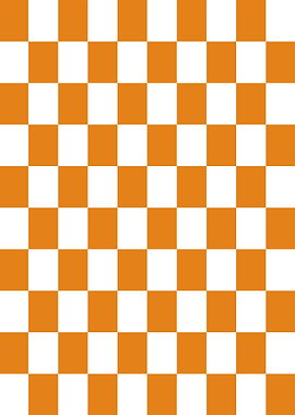 Orange and White Checkerboard Pattern