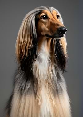 Afghan Hound Portrait
