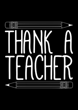 Thank A Teacher Pencil Art