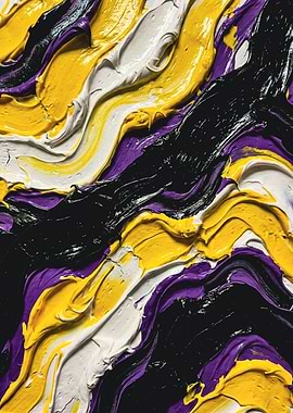 Nonbinary Flag Colors Abstract Painting