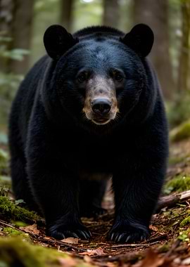 Black Bear in Forest