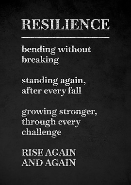 Resilience quote on chalkboard