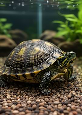 Turtle in Aquarium
