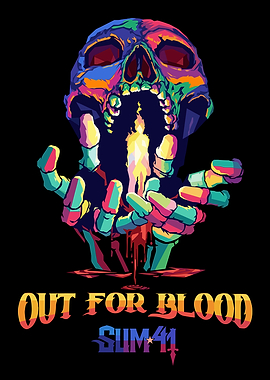 Sum 41 Out For Blood Skull Art