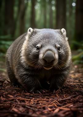 Wombat in a Forest