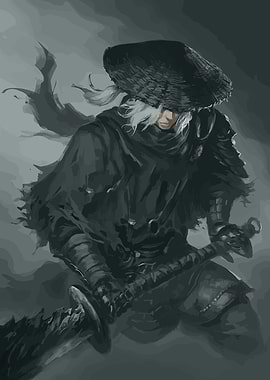 Dark Samurai Warrior with Sword