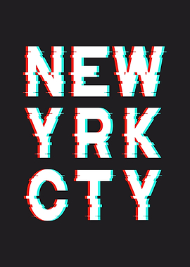 New York City Glitch Text