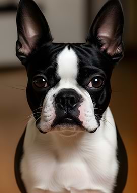 Boston Terrier Dog Portrait