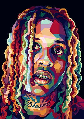 Colorful Portrait of Lil Durk