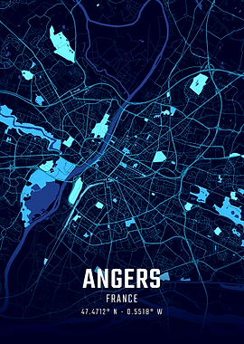 Angers Midnight City Map