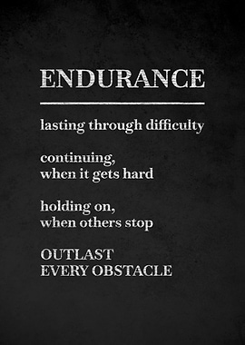 Endurance definition poster