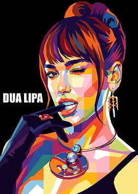 Dua Lipa Pop Art Portrait