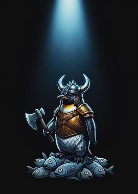 Viking Penguin Warrior