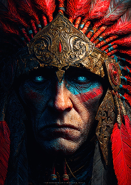 Ethereal Indigenous Warrior Chief