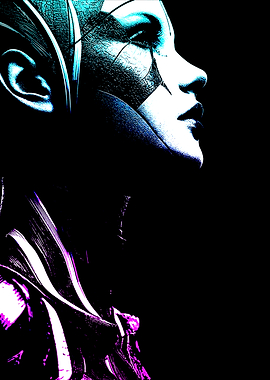 Cyberpunk Woman Profile