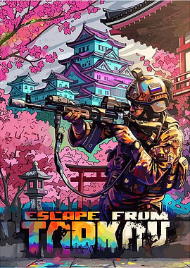 Escape From Tarkov Japanese Castle Poster
