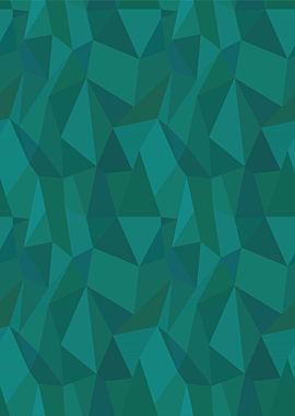 Teal Geometric Low Poly Pattern