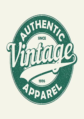 Authentic Vintage Apparel Since 1976 Logo