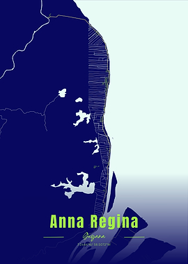 Anna Regina Map with Coordinates