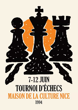 Chess Tournament Poster Wall Art