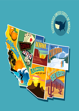 Illustrated United States Travel Posters