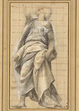 Figure Study with Grid Overlay