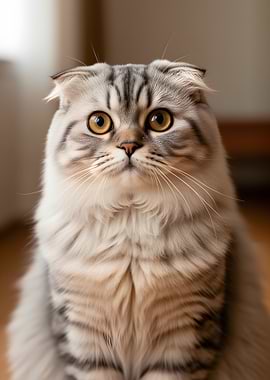 Scottish Fold Cat Portrait