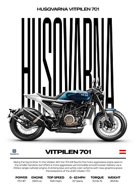 Husqvarna Vitpilen 701 Motorcycle Poster