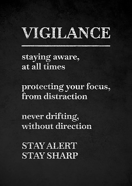 Vigilance Definition Poster