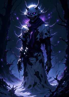 Demonic Figure in a Dark Forest
