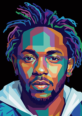 Kendrick Lamar Pop Art Portrait