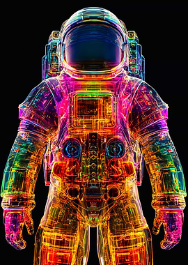 Translucent Prismatic Astronaut Suit