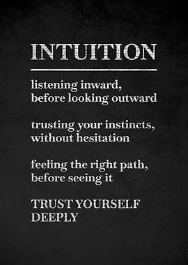Intuition Quote Poster