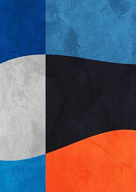 Abstract Geometric Color Block Design