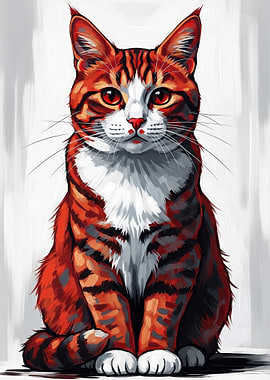 Vibrant Orange Tabby Cat Portrait