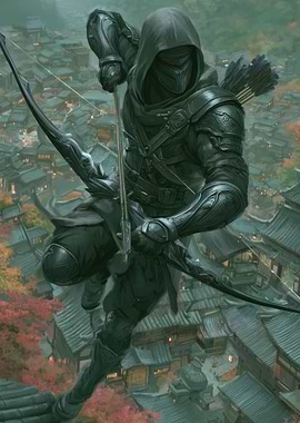 Assassin Archer in a Japanese Village