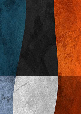 Abstract Geometric Color Block Design