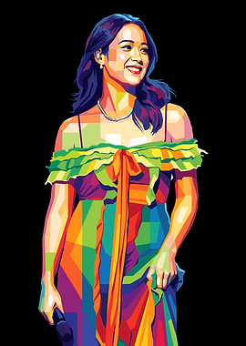 Laufey Colorful Portrait