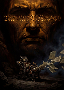Ancient Face of Satoshi and Printing Press