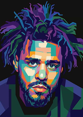 J. Cole Pop Art Portrait