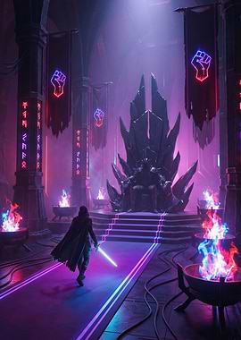 Cyberpunk Throne Room