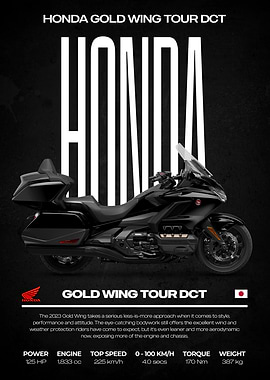 Honda Gold Wing Tour DCT Motorcycle Poster