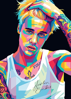 Justin Bieber Pop Art Portrait