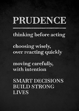 Prudence definition poster
